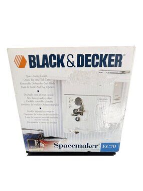 Black & Decker New Space Saver Can Opener White EC70 NIB